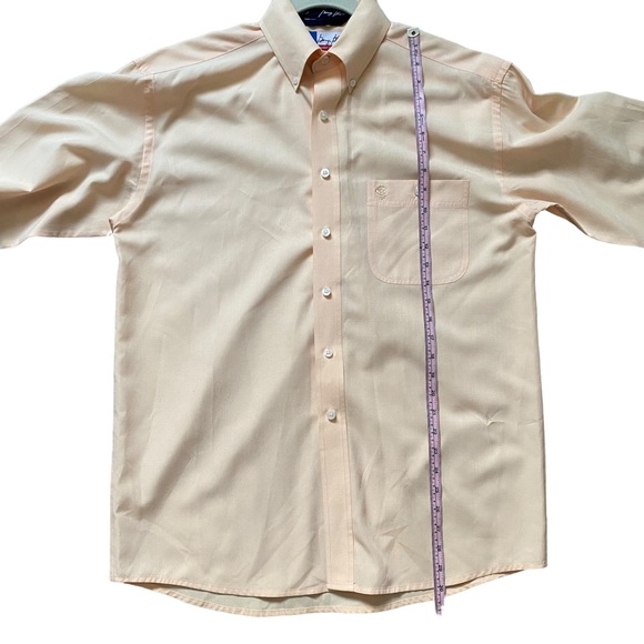 Wrangler George Strait Cowboy Cut Collection Light Peach Button Up Shirt - Picture 9 of 10